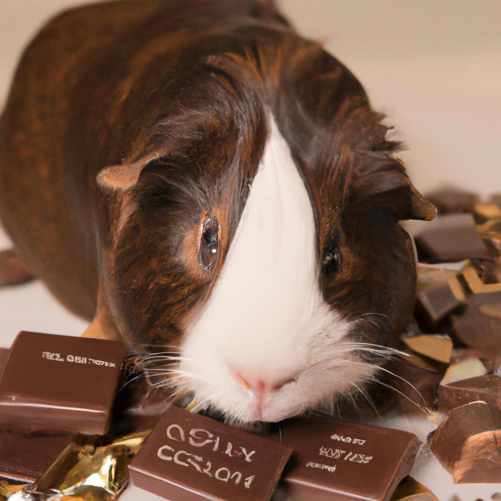 What happens if a guinea cheap pig eats chocolate