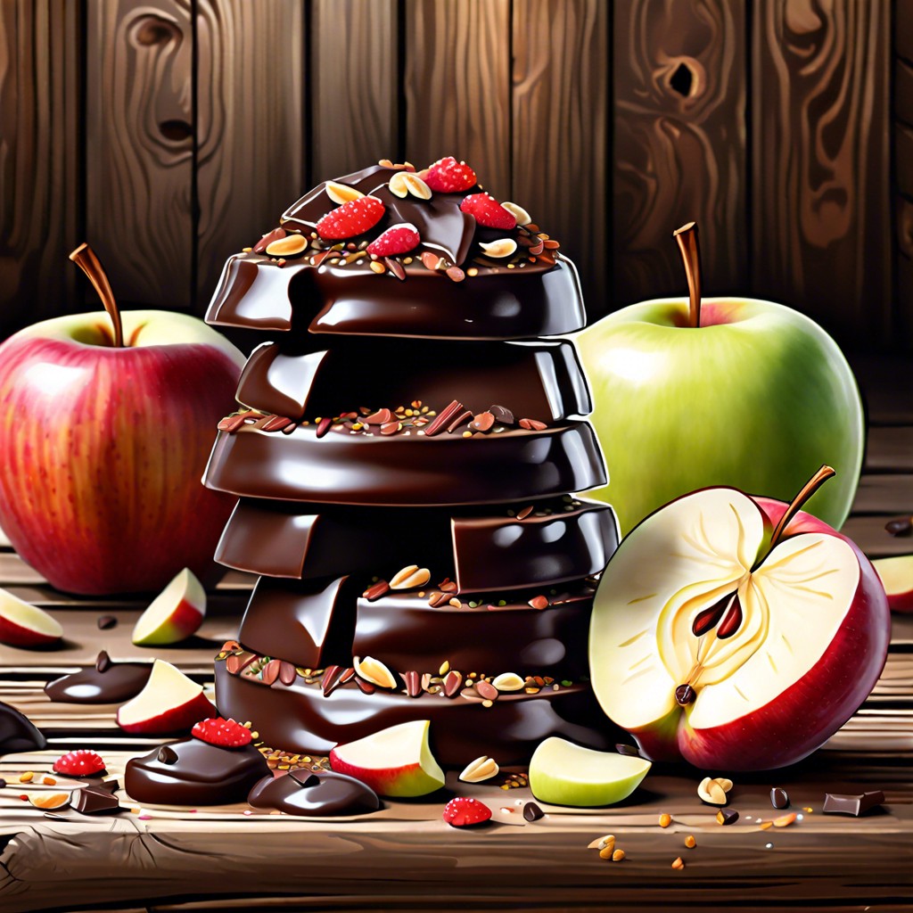 ingredients for chocolate bark apples