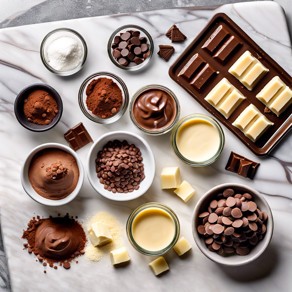 ingredients for homemade chocolate chips