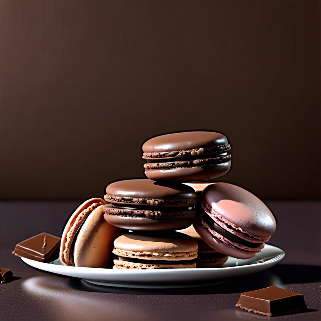chocolate macarons